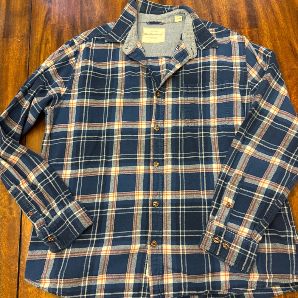 Authentic Original Weatherproof Vintage plaid flannel mens XL